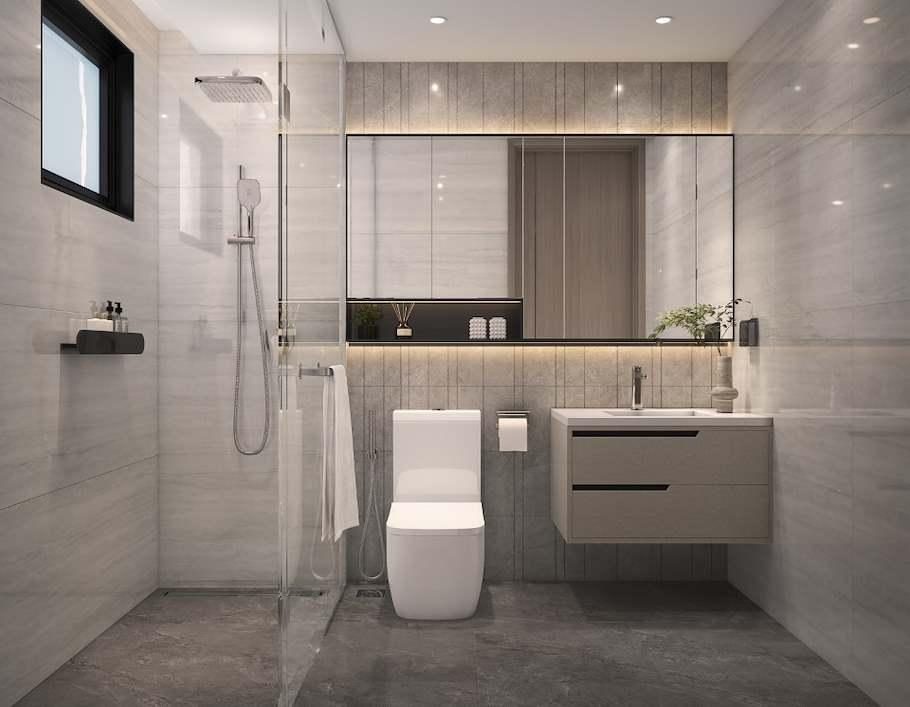 Phòng tắm căn hộ Gladia Heights lắp thiết bị Grohe