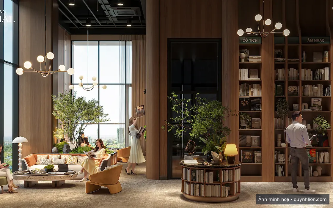 Thư viện ở tầng 21 Khải Hoàn Imperial